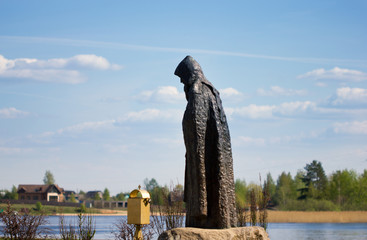 The Monument To Reverend Neil Stolobensky.Seliger. Nil deserts. Russia.