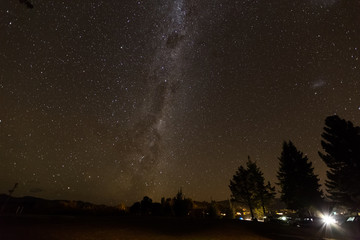 milky way in dark night