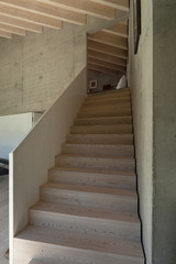 Interior, wooden staircase