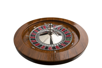roulette isolata su sfondo bianco