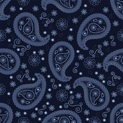 Paisley colorful elegance seamless pattern of beautiful cucumbers Turkish, Indian, Persian