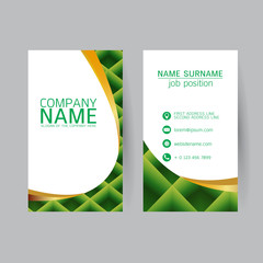 Fototapeta premium vector Modern simple light business card template with flat user