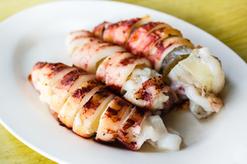 Grilled squid.