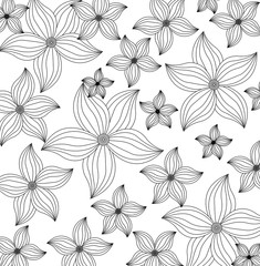 Floral design. Doodle illustration.  white background