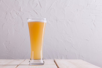 Glass of unfiltered beer