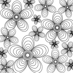 Floral design. Doodle illustration.  white background