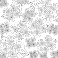 Floral design. Doodle illustration.  white background