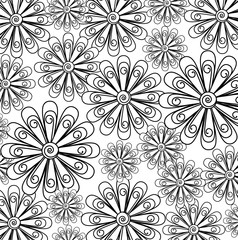 Floral design. Doodle illustration.  white background