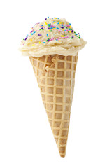  ice cream cone with sprinkles