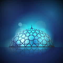 Mosque dome for islamic background design