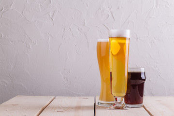 Glasses of beer