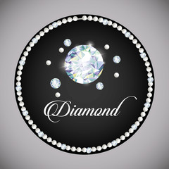 Diamond icon. Elegant concept. Gem design