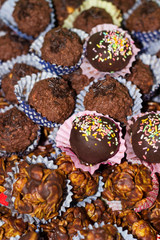 Mixed chocolate truffles 