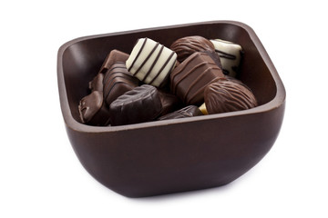 chocolate pieces in bowl