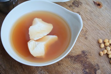 soybean curd and fresh ginger