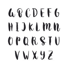 Hand drawn vector alphabet