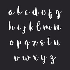 Hand drawn vector alphabet