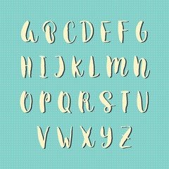 Hand drawn vector alphabet