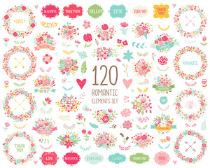 Wedding vintage elements collection