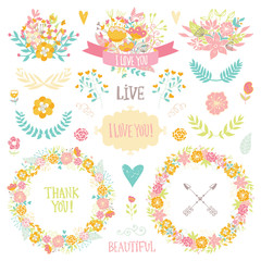 Wedding vintage elements collection