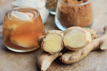 soybean curd and fresh ginger