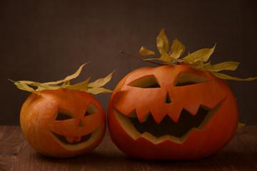 Scary halloween pumpkin jack-o-lantern