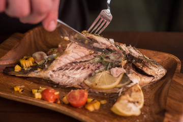 Grilled dorado fish