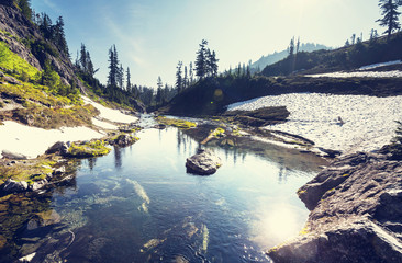 Mountains lake