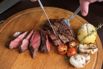 grilled beef steak