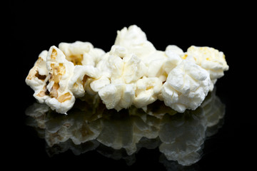 pieces of popcorn on the table