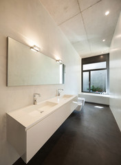 Naklejka na ściany i meble modern bathroom with window