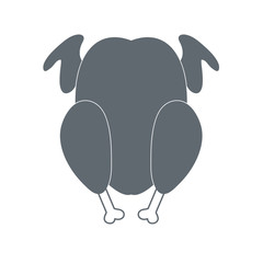 Grilled chicken vector icon