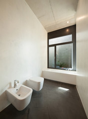 Obraz na płótnie Canvas modern bathroom with window
