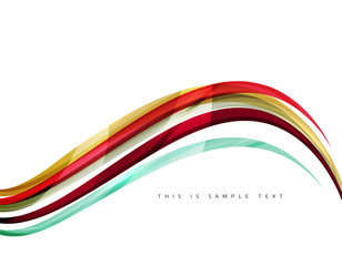 Color stripes with shiny light effects, wave line abstract background