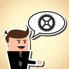 Businessman design. business icon. cartoon concept