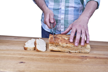 slicing bread