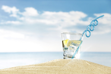 glasses of water and ice 