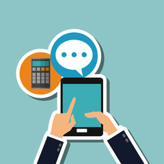 Social media design. Media icon. Technology concept