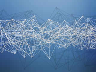 Abstract futuristic polygonal structure 3 d