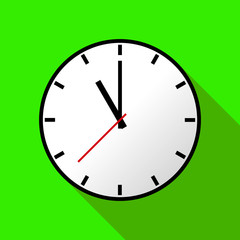 Clock icon, Vector illustration, flat design EPS10