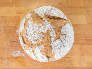 homemade round bread