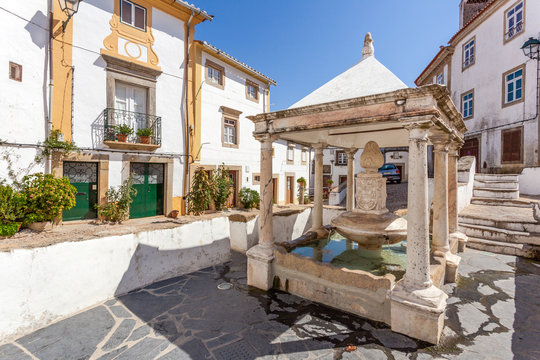 Fonte da Vila (Town's Fountain) in the Jewish Quarter of Castelo de Vide, Portalegre, Portugal. 16th century fountain.
