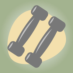 Dumbbells colorful icon