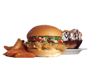crispy chicken burger combo