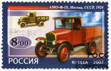 RUSSIA - 2007: shows AMO-F15 truck, 1924