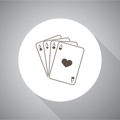 playing cards vector icon