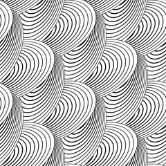 Abstract seamless pattern in black and white. Vector background.