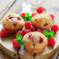 Raspberry cupcakes