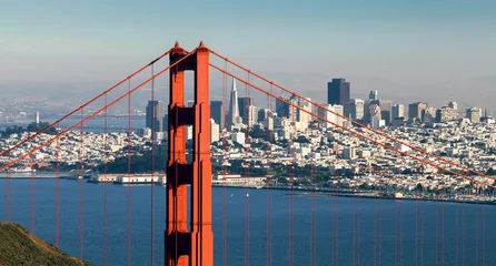 Deurstickers San Francisco with the Golden Gate bridge © kropic