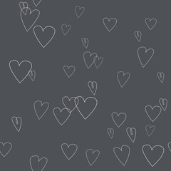 retro seamless pattern with hearts